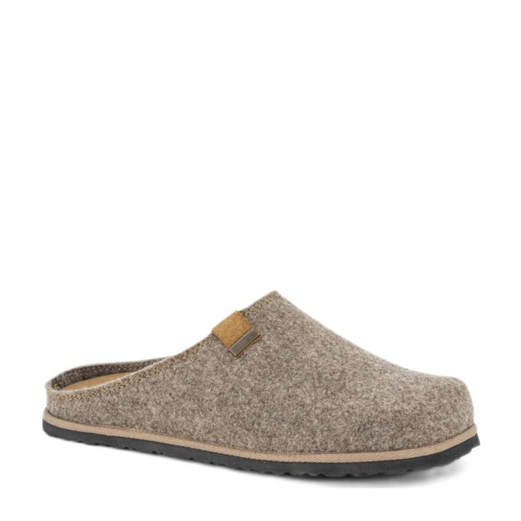 COFACE Pantoffels voor heren, vilt, warme comfortabele pantoffels met anti-slip rubberen zool, voor binnen en buiten, maat 40-49, Modieus blauw, 42 EU