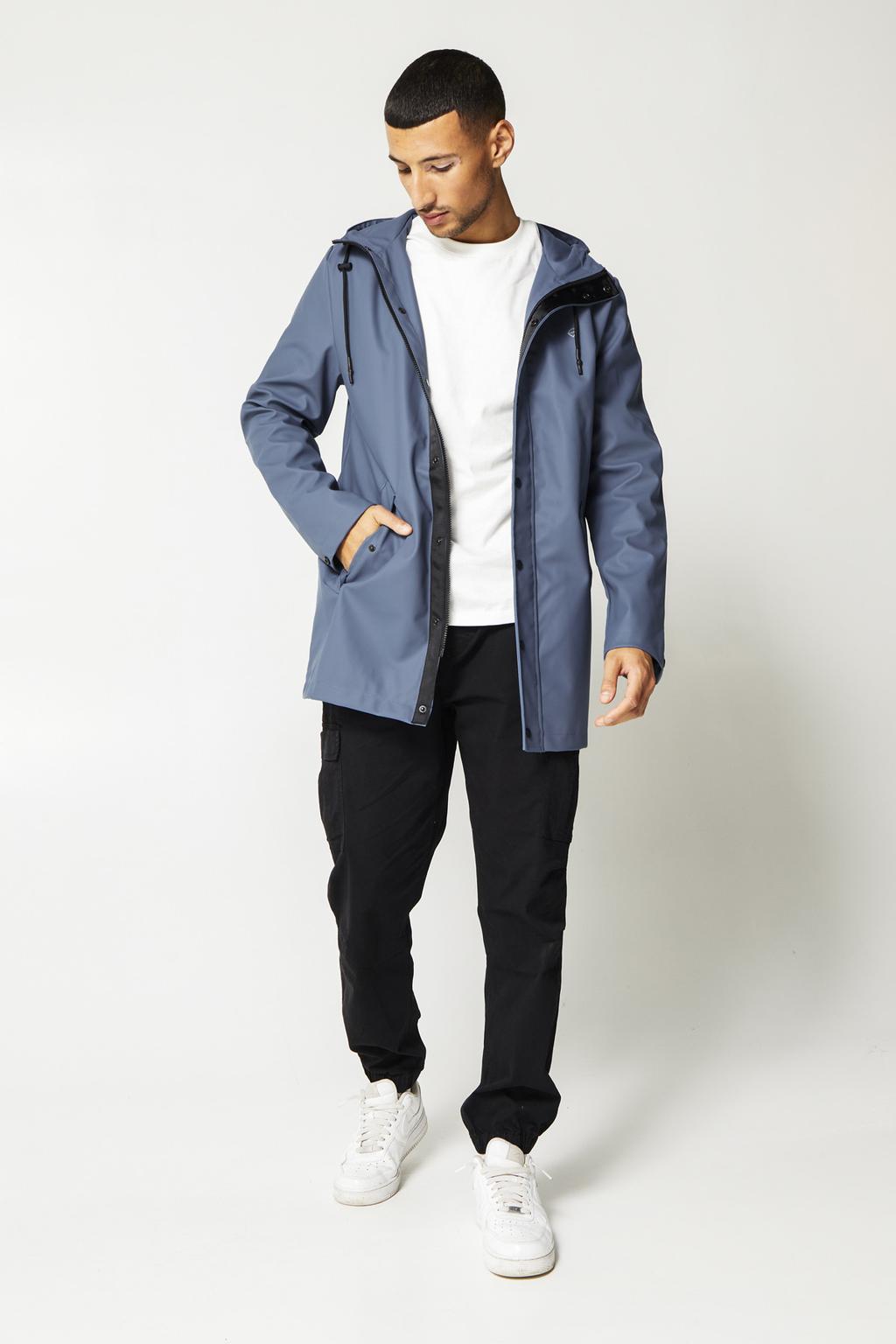 America Today regenjas Jace van polyester french blue
