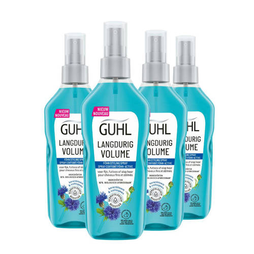 Guhl Langdurige Volume Föhn-Active Styling Spray - 4 x 150 ml - voordeelverpakking