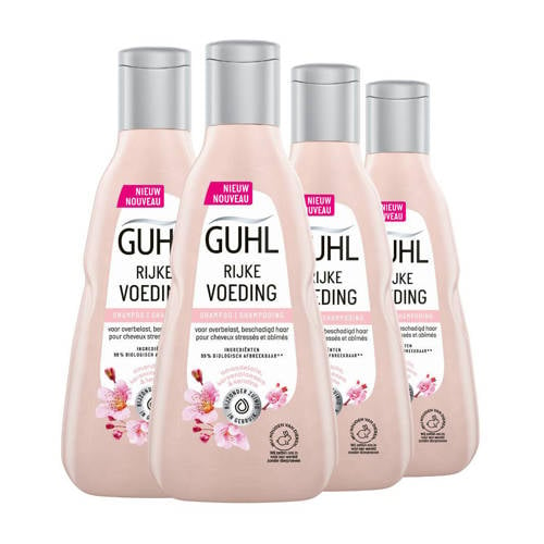 Guhl Rijke Voeding shampoo - 4 x 250 ml - voordeelverpakking