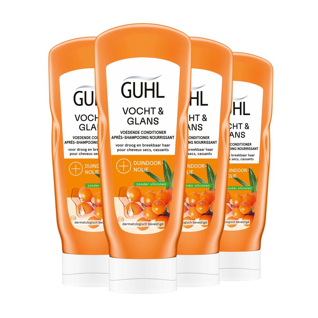Guhl Vocht & Glans verzorgende conditioner - 4 x 200 ml