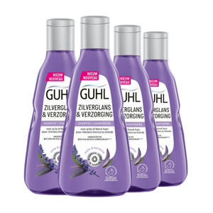 Wehkamp Guhl Zilverglans & Verzorging shampoo - 4 x 250 ml - voordeelverpakking aanbieding