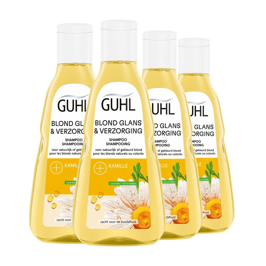 Guhl Blond Glans & Verzorging shampoo - 4 x 250 ml