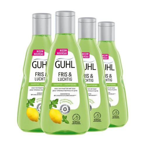 Wehkamp Guhl Fris & Luchtig shampoo - 4 x 250 ml - voordeelverpakking aanbieding