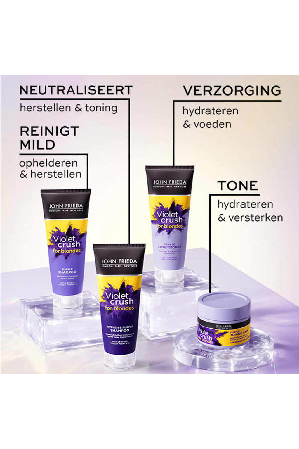 John Frieda Violet Crush Intense Purple shampoo 250 ml wehkamp