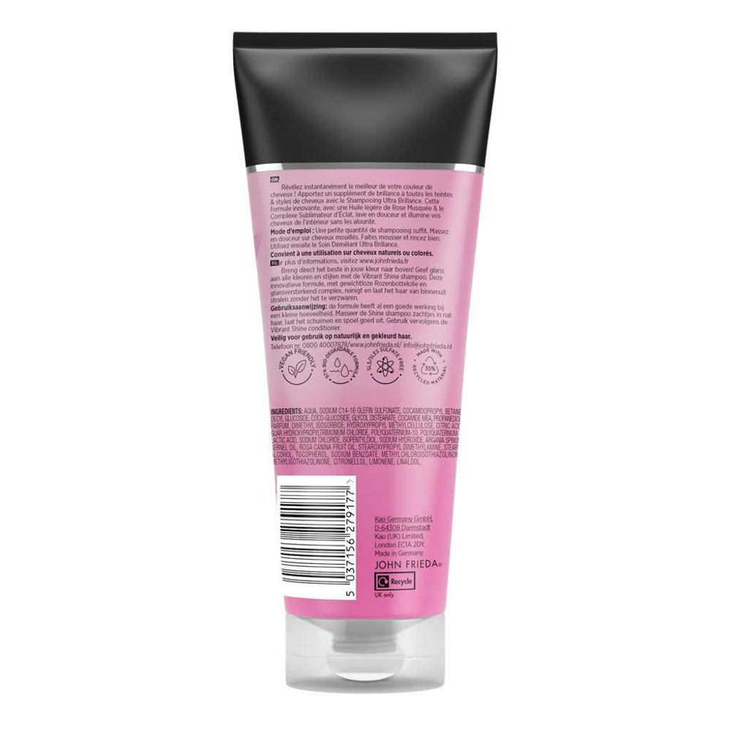 John Frieda Vibrant Shine Conditioner – Sulfatfreie Spülung Für Glänzendes, Farbintensives Haar, 250 Ml