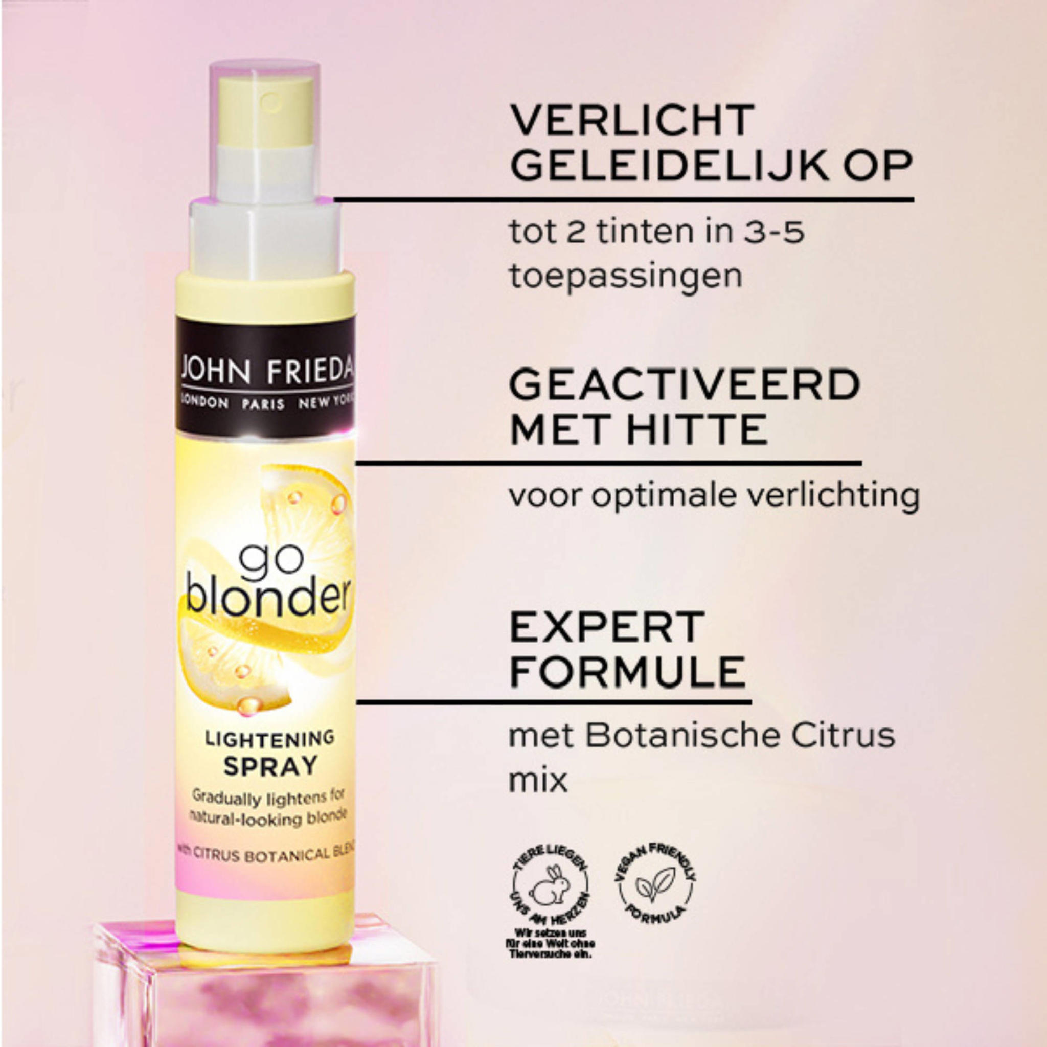 John Frieda Sheer Blonde Go Blonder Aufhellungsspray Test John Frieda Sheer Blonde Go Blonder Lightening Spray - 100 ml | wehkamp