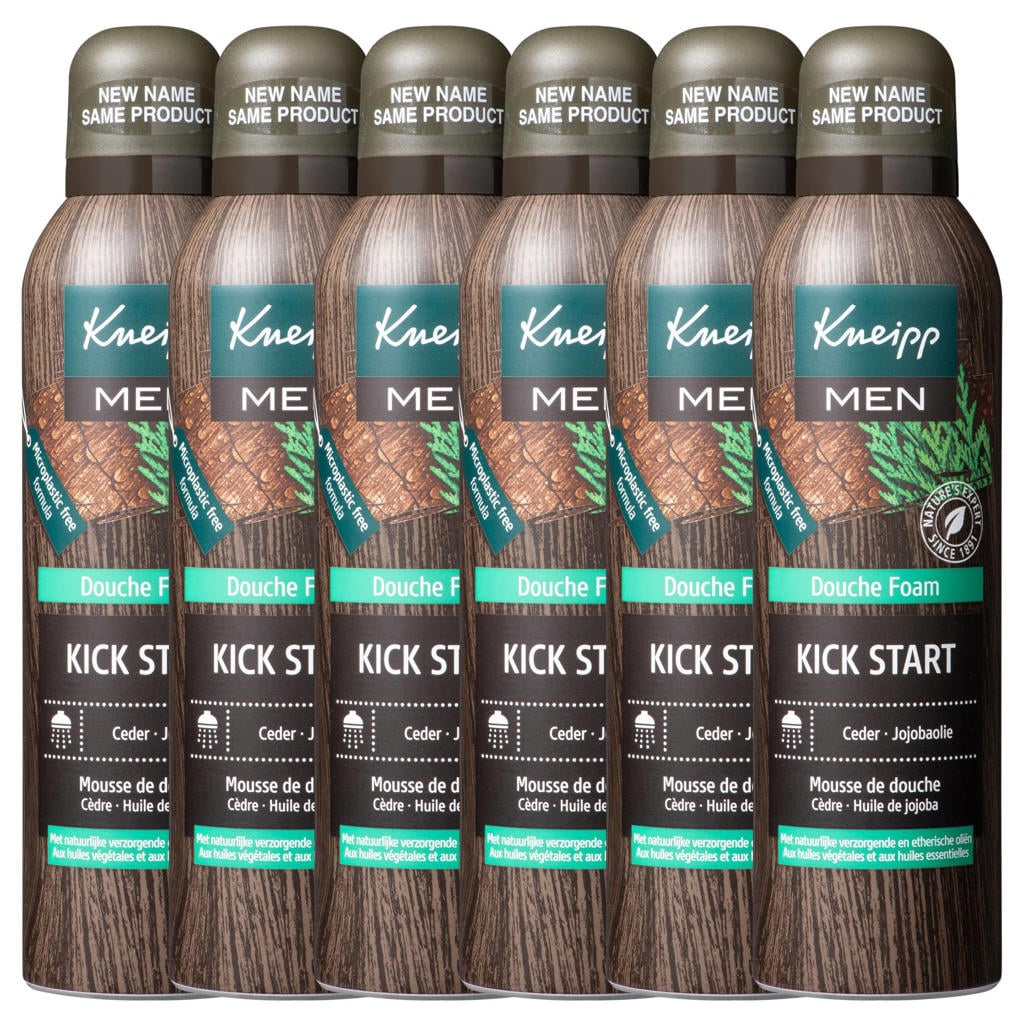 Kneipp Men douchefoam - 6 x 200 ml - voordeelverpakking