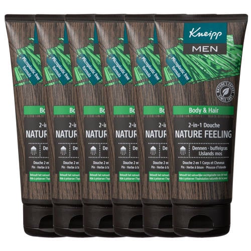 Kneipp Man Nature Feeling 2-in-1 douchegel - 6 x 200 ml - voordeelverpakking