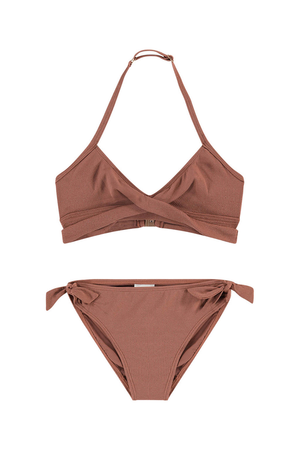 Beachlife triangel bikini met lurex donkerroze wehkamp