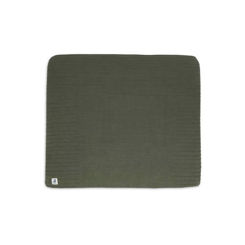 Jollein aankleedkussenhoes 75x85cm Pure Knit Leaf Green afbeelding