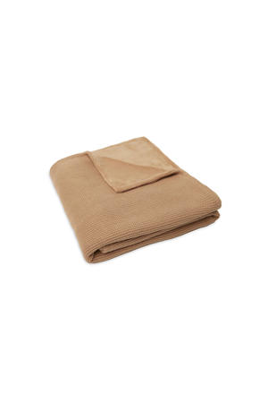 baby ledikantdeken 100x150cm Basic Knit Biscuit/Fleece