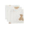 Jollein hydrofiel monddoekje Teddy bear (set van 3)