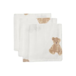 hydrofiel monddoekje Teddy bear (set van 3)