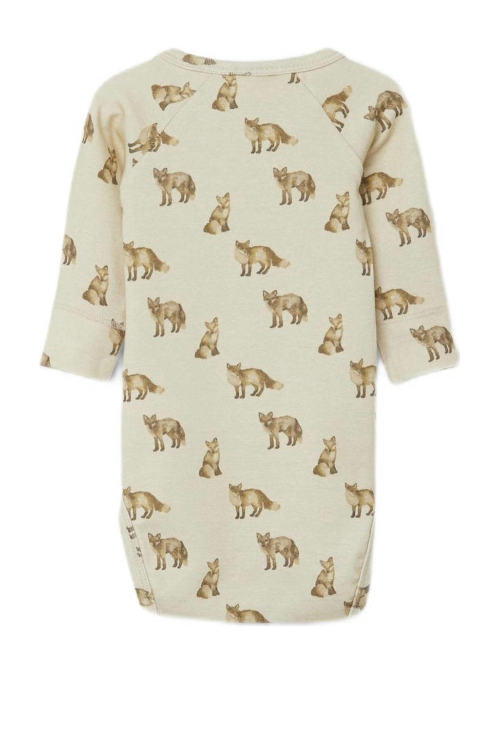 LIL' ATELIER BABY romper NBMGEO ecru/beige wehkamp