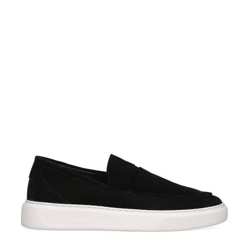 Manfield suède loafers zwart afbeelding