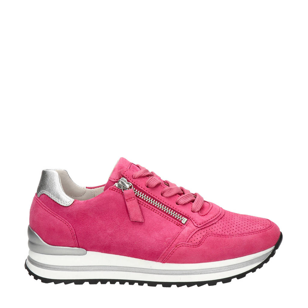 Gabor comfort suède sneakers roze wehkamp