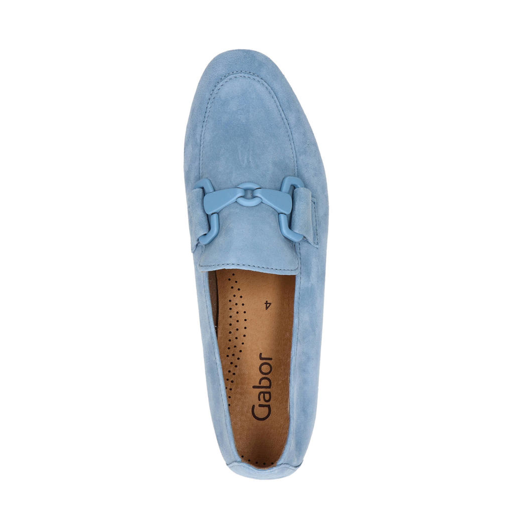 Gabor suède loafers met gesp blauw wehkamp
