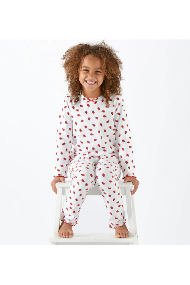 Octrooi Krachtig eeuwig Little Label pyjama met dierenprint van biologisch katoen rood | wehkamp