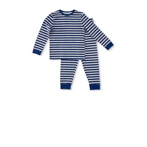Little Label gestreepte pyjama van biologisch katoen blauw