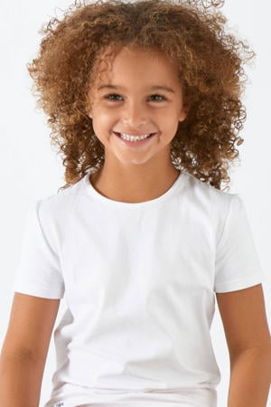 T-shirt van katoen - set van 3 wit