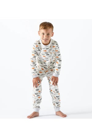   pyjama met dierenprint van biologisch katoen multi