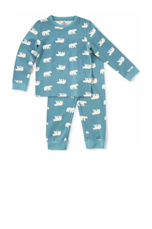   pyjama met dierenprint blauw