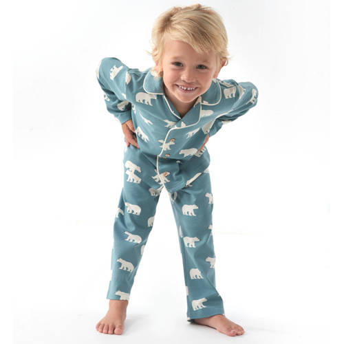 Little Label pyjama met dierenprint van katoen blauw afbeelding