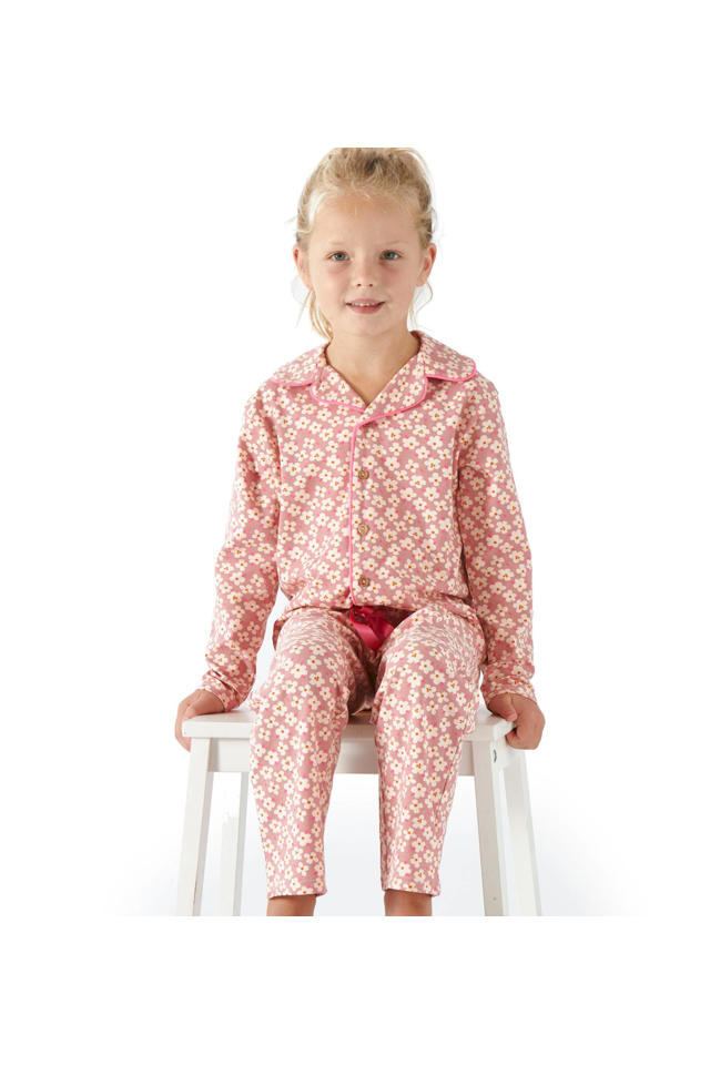 Kruik halen partij Little Label gebloemde pyjama van biologisch katoen roze | wehkamp