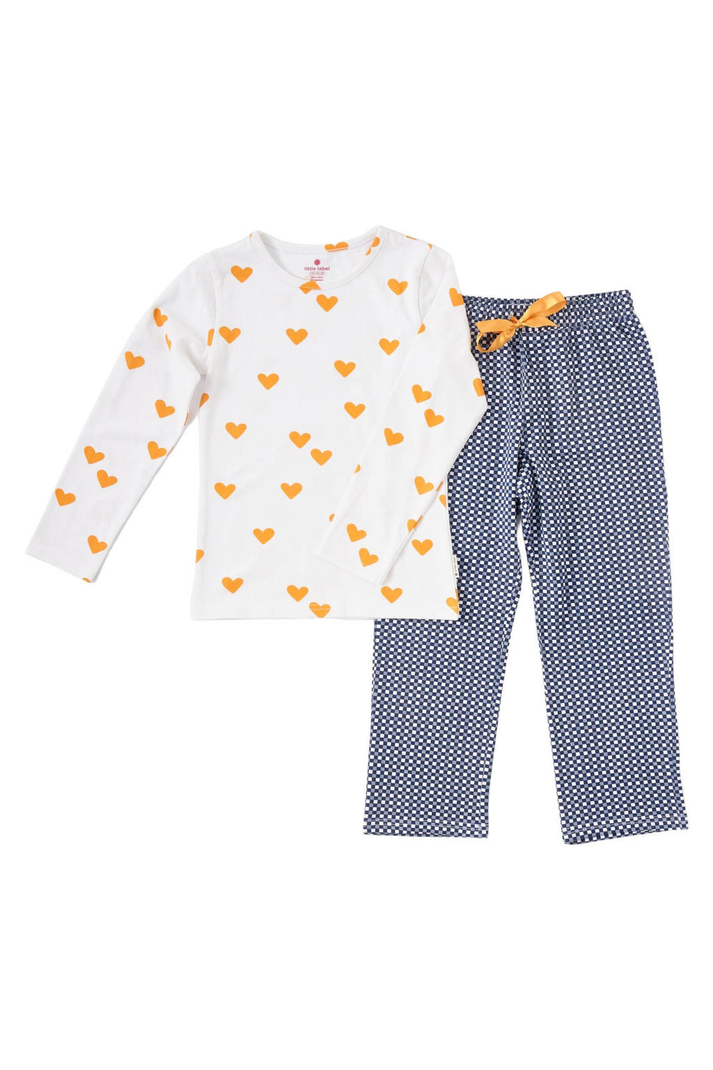 Little Label pyjama van katoen wit/blauw/geel