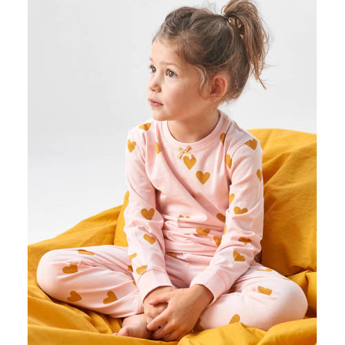 Little Label pyjama met hartjes van katoen roze afbeelding