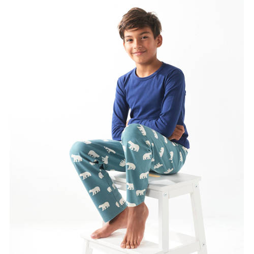 Little Label pyjama met dierenprint van katoen blauw afbeelding