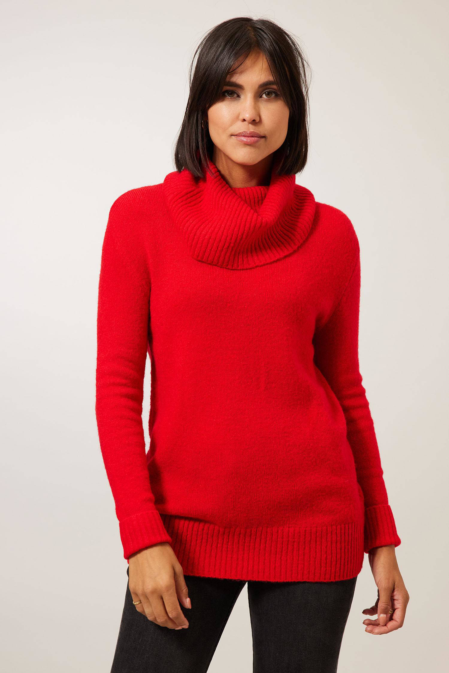 Q\/S Gebreide trui rood gestippeld casual uitstraling Mode Sweaters Gebreide truien Q/S
