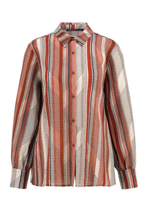 blouse met gekleurde streepprint