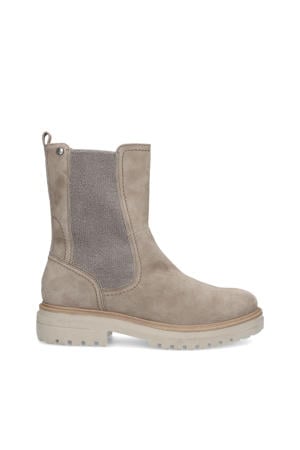 suède enkelboots taupe