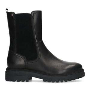 leren enkelboots zwart