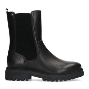leren enkelboots zwart