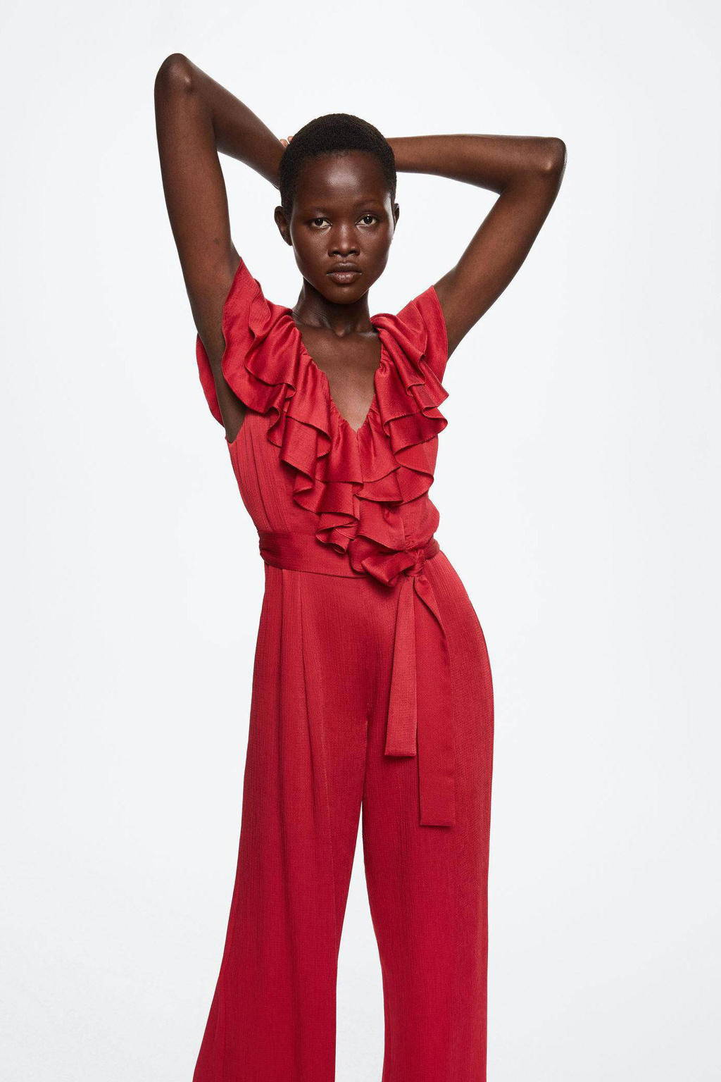 Mango jumpsuit rood kopen? in huis wehkamp