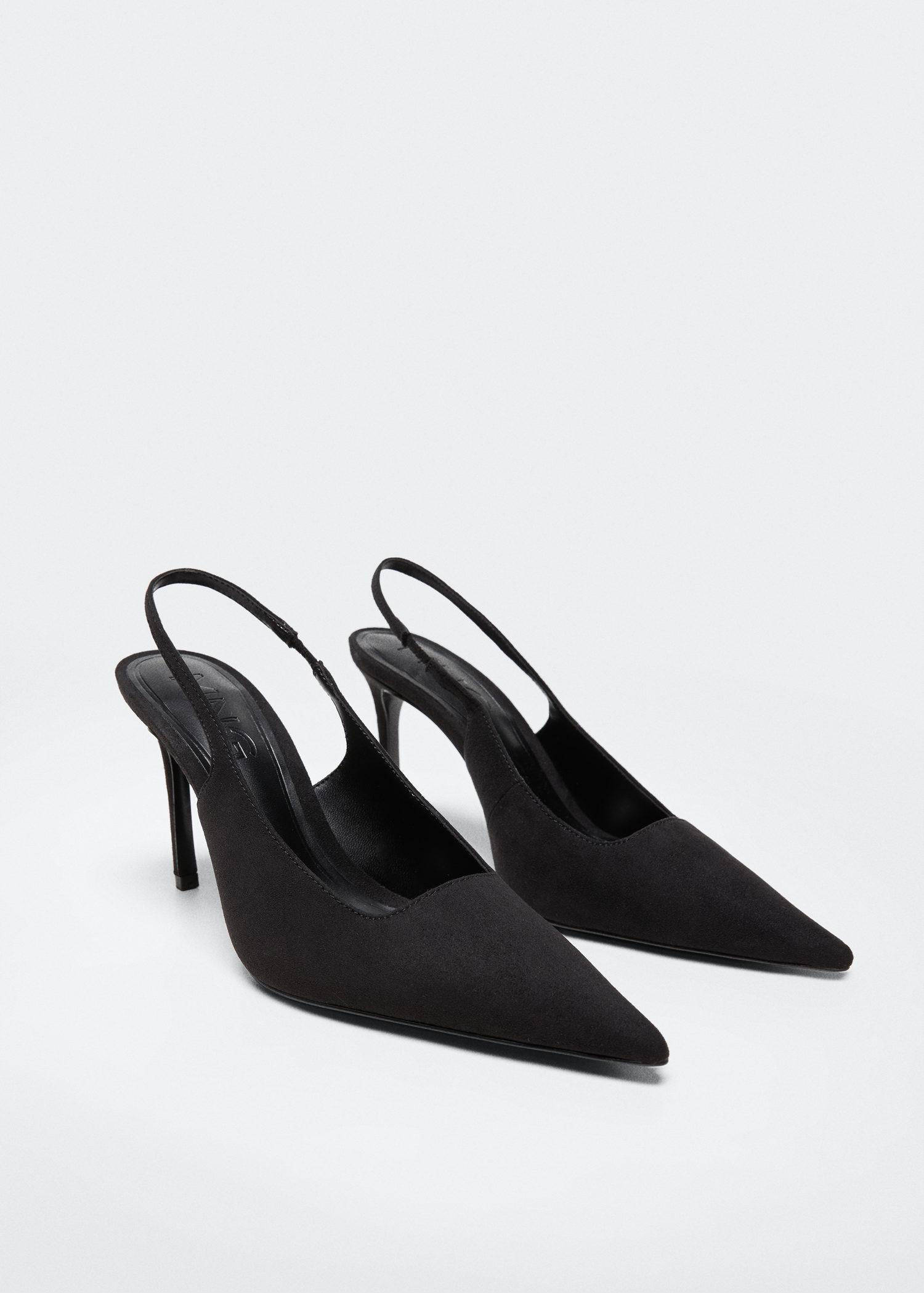 Slingback outlet pumps zwart