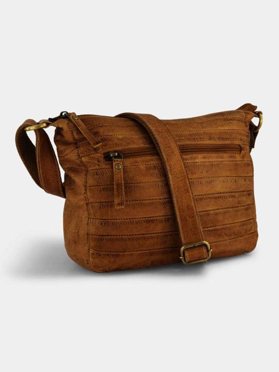 Crossbody tas cognac discount leer