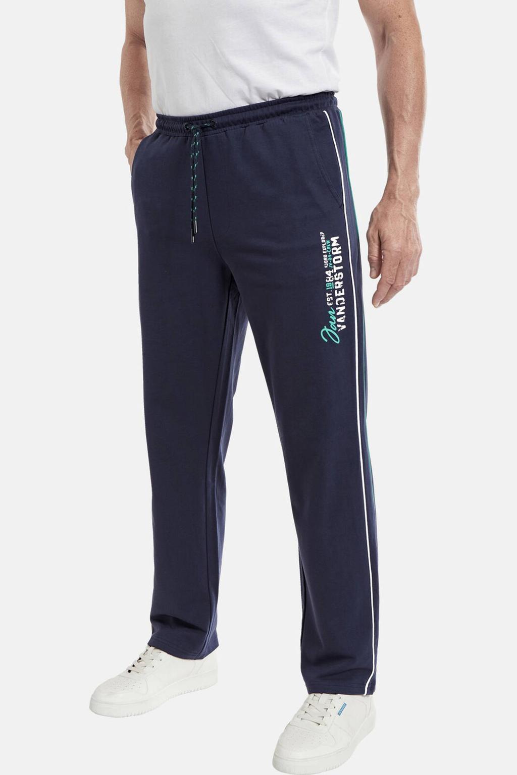 Jan Vanderstorm Plus Sixe loose fit joggingbroek KALEVI Plus Size donkerblauw