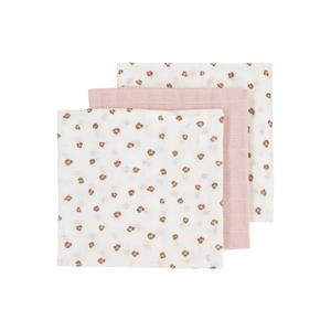 hydrofiele doek Mini Panther 70x70 cm - Soft Pink (set van 3)