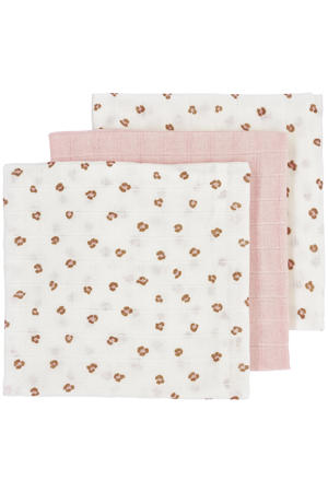 hydrofiele doek Mini Panther 70x70 cm - Soft Pink (set van 3)
