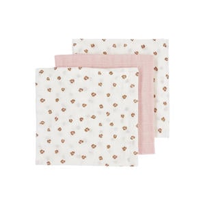 hydrofiele doek Mini Panther 70x70 cm - Soft Pink (set van 3)