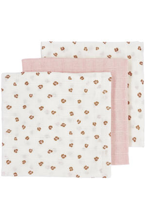 hydrofiele doek Mini Panther 70x70 cm - Soft Pink (set van 3)