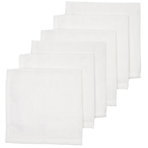 hydrofiele monddoekje Uni 30x30 cm - Wit (set van 6)