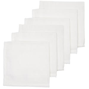 hydrofiele monddoekje Uni 30x30 cm - Wit (set van 6)