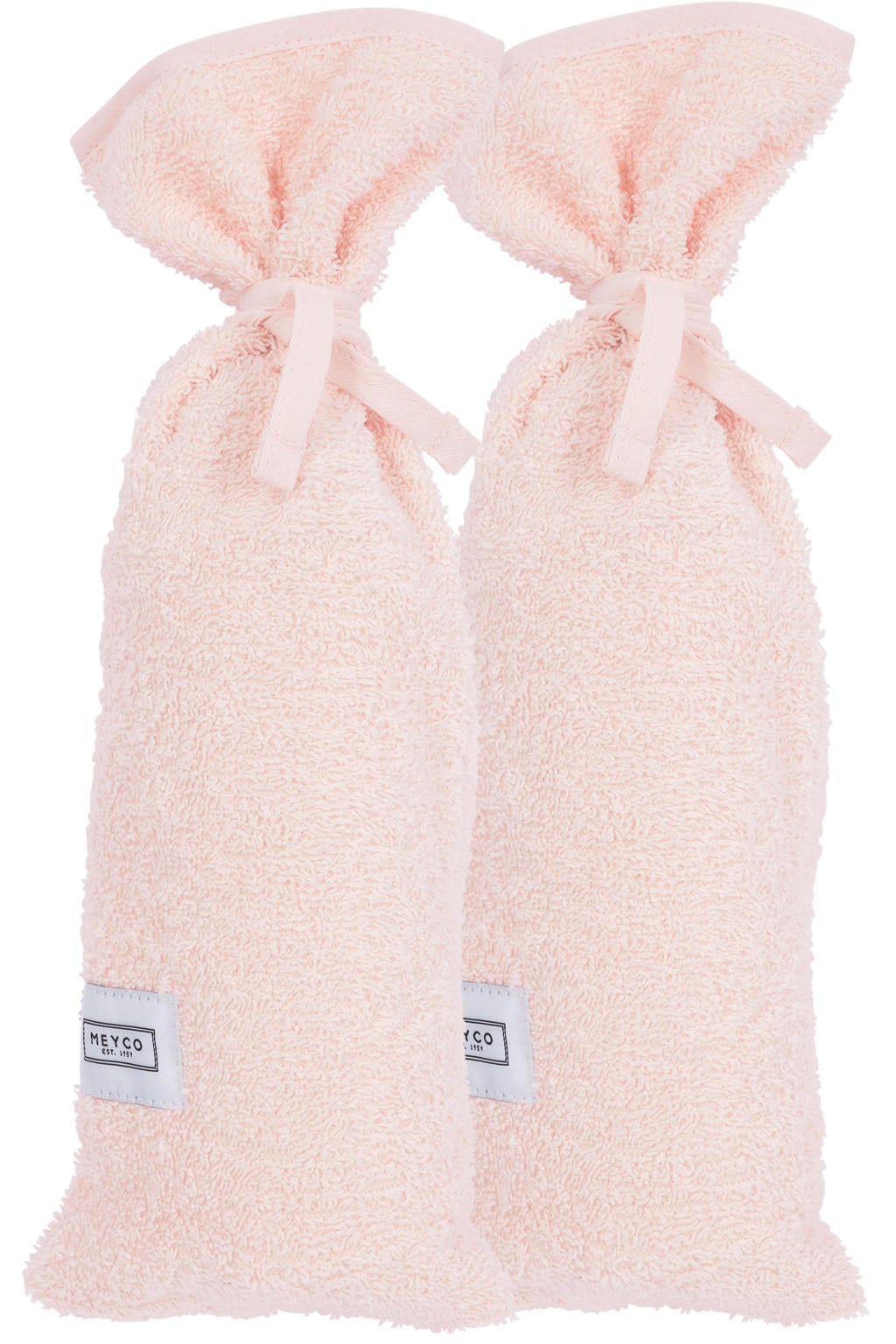 Meyco kruikenzak Basic Badstof 13xh35cm - Soft Pink (set van 2)