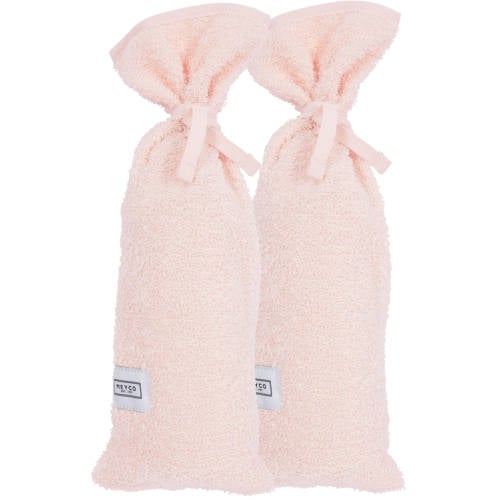 Meyco kruikenzak Basic Badstof 13xh35cm - set van 2 Soft Pink afbeelding