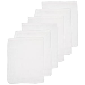 hydrofiel baby washandje Uni - Wit (set van 6)